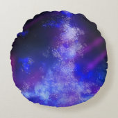 Sterren Night Sky Midnight Blue Melkweg Rond Kussen (Voorkant)