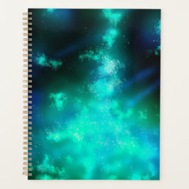 Sterren Night Sky Midnight Emerald Green Melkweg Planner