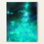 Sterren Night Sky Midnight Emerald Green Melkweg Planner (Achterkant)