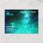 Sterren Night Sky Midnight Emerald Green Visitekaartje (Voorkant)