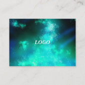 Sterren Night Sky Midnight Emerald Green Visitekaartje (Achterkant)