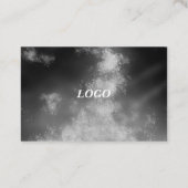 Sterren Night Sky Midnight Grey Monochrome Visitekaartje (Achterkant)
