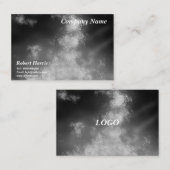 Sterren Night Sky Midnight Grey Monochrome Visitekaartje (Voorkant / Achterkant)