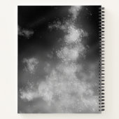 Sterren Night Sky Midnight grijs monochrom Melkweg Notitieboek (Achterkant)