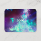 Sterren Night Sky Midnight Neon Lights Afsprakenkaartje (Achterkant)