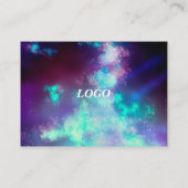 Sterren Night Sky Midnight Neon Lights Visitekaartje (Achterkant)