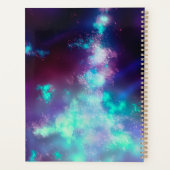 Sterren Night Sky Midnight Paarse Groene Melkweg Planner (Achterkant)