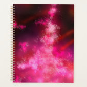 Sterren Night Sky Midnight Pink Flare Melkweg Planner (Voorkant)
