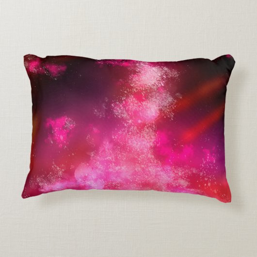 Sterren Night Sky Midnight Pink Melkweg Accent Kussen (Achterkant)