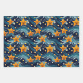 Sterren Night Sky Verjaardag Inpakpapier Vel (Voorkant 3)