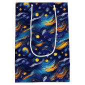 Sterren Night Sky Verjaardag Medium Cadeauzakje (Achterkant)