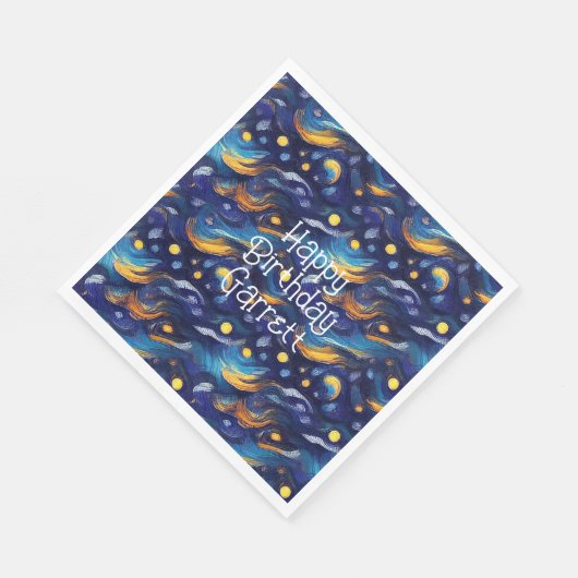 Sterren Night Sky Verjaardag Servet (Hoek)