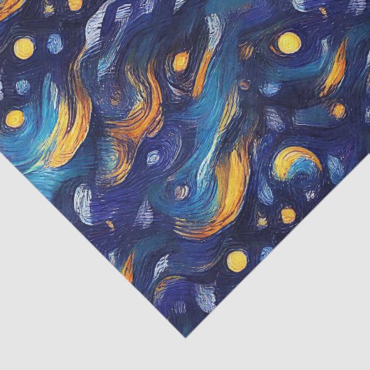 Sterren Night Sky Verjaardag Tissuepapier (Detail)