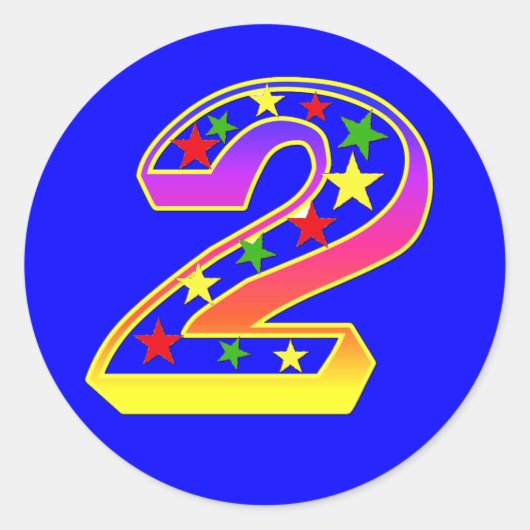 Sterren nummer 2 Stickers (Voorkant)