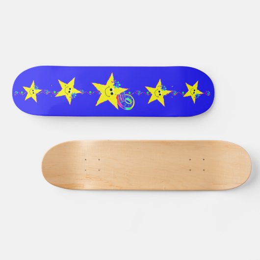 Sterren nummer 9 persoonlijk skateboard (Horizontaal)