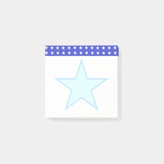 Sterren op blauw en wit post-it® notes (Voorkant)