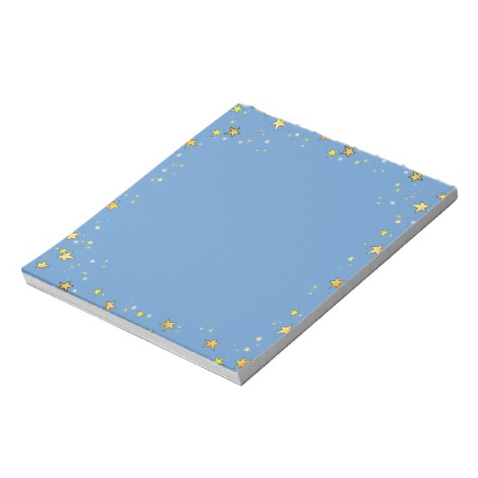 Sterren op blauw notitieblok (Linkerzijde)