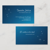 sterren op blauw visitekaartje (Voorkant / Achterkant)