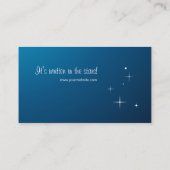 sterren op blauw visitekaartje (Achterkant)