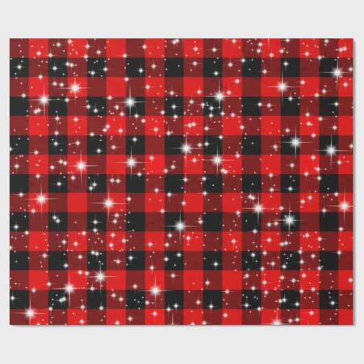 sterren op buffelplaat cadeaupapier (Vlak)