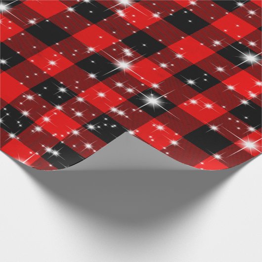 sterren op buffelplaat cadeaupapier (Hoek)