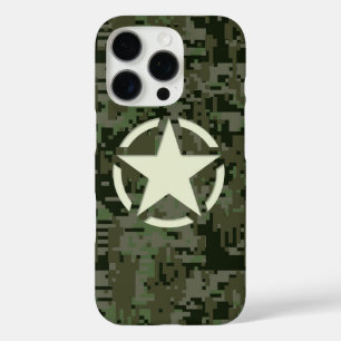 Sterren op Deep Bossen Camo achtergrond iPhone 16 Pro Hoesje
