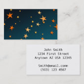 Sterren op donkerblauwe achtergrond visitekaartje (Voorkant / Achterkant)