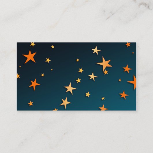 Sterren op donkerblauwe achtergrond visitekaartje (Voorkant)