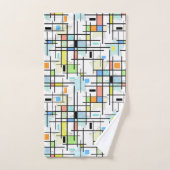 sterren op een ingecheckte achtergrond. bad handdoek (Handdoek)