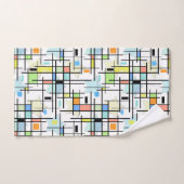 sterren op een ingecheckte achtergrond. bad handdoek (Handdoek)