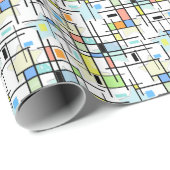 sterren op een ingecheckte achtergrond. cadeaupapier (Rol Hoek)