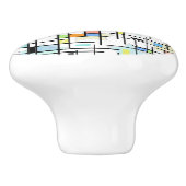 sterren op een ingecheckte achtergrond. keramische knop (Zijkant)