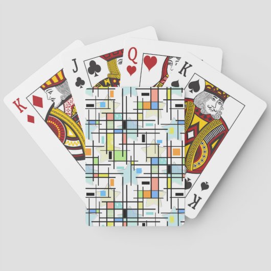 sterren op een ingecheckte achtergrond. pokerkaarten (Achterkant)