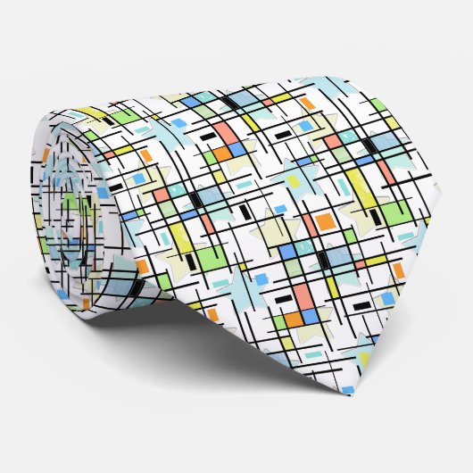 sterren op een ingecheckte achtergrond. stropdas (Opgerold)