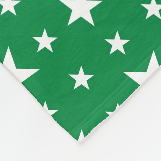 Sterren op groen fleece deken (Hoek)