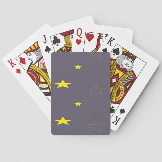 Sterren op houtskool pokerkaarten (Achterkant)