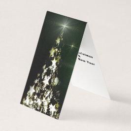 Sterren op Kerstboom Nachtlucht Gevouwen Tent Kaar Kaart