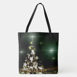 Sterren op kerstboomrand Nachthemel Tote Bag