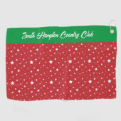 Sterren op Kerstmis Rode Golf Handdoek Custom Club (Horizontaal)