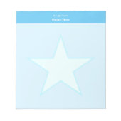 Sterren op licht turquoise eenvoudig notitieblok (Voorkant)