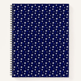Sterren op marineblauw notitieboek