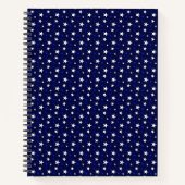 Sterren op Navy Blue Notitieboek (Voorkant)