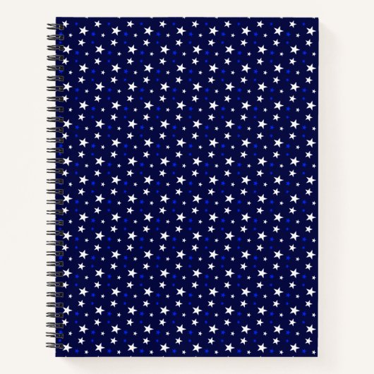 Sterren op Navy Blue Notitieboek (Voorkant)