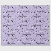 sterren op Paars Cadeaupapier (Vlak)