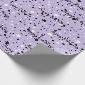 sterren op Paars Cadeaupapier (Hoek)