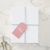 Sterren op Roze Monogram of Naam Aangepast Cadeaulabel (Met Touw)
