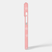 Sterren op Roze Monogram of Naam Aangepast Case-Mate iPhone Case (Achterkant / Links)