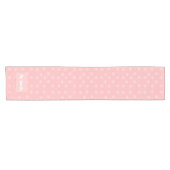 Sterren op Roze Monogram of Naam Aangepast Korte Tafelloper (Horizontaal)