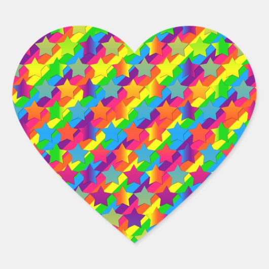 Sterren op Stickers met stripes en hartritme (Voorkant)