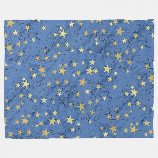 Sterren op verschillende kleuren Fleece deken (Voorkant (Horizontaal))